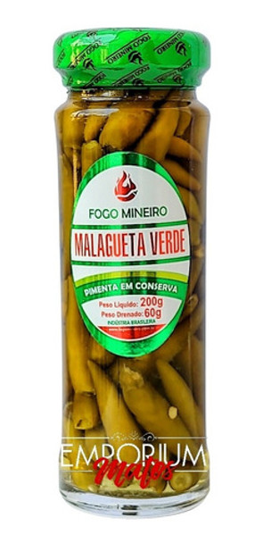 Conserva De Pimenta Malagueta Verde Fogo Mineiro 1 Unidade 0