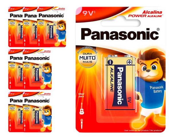 8 Baterias Alcalinas 9v Panasonic 0
