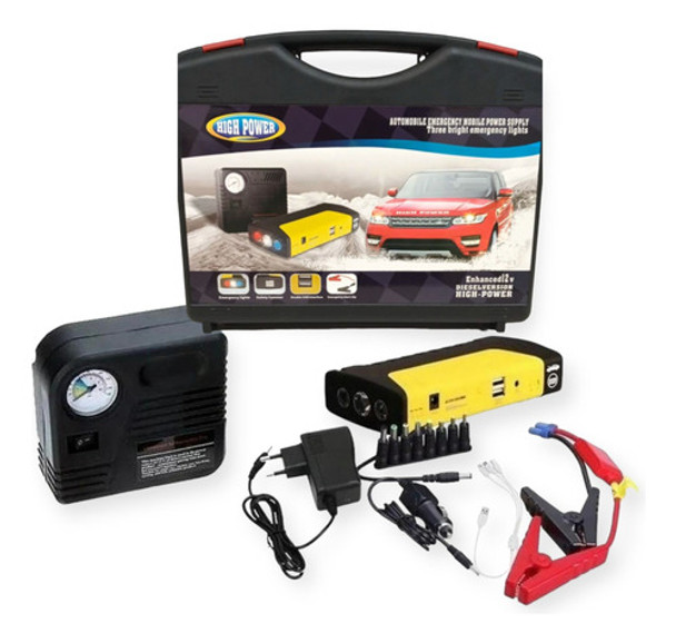 Iniciador Batería De Carro Moto Mini Compresor Infla Llantas 0