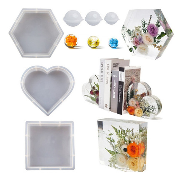 Generic Molde De Resina Epóxi Reutilizável De 6 Peças, 0