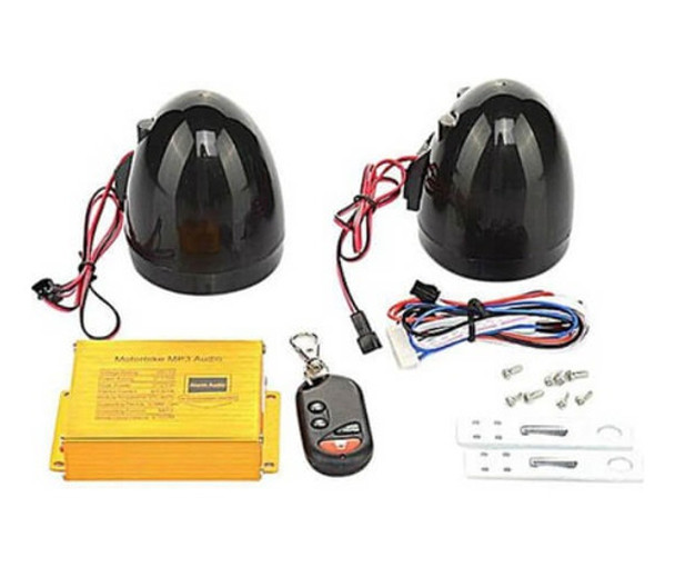 Parlantes Radio Alarma Para Moto Usb Sd 0