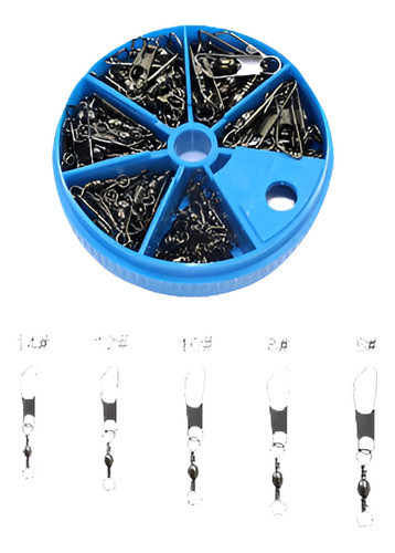 100pcs Barril Pesca Giratorio Con Conector Snap Aparejos De 0