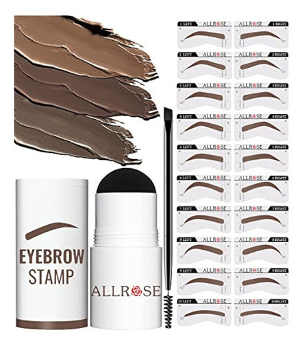 Kit De Plantillas De Sellos Para Cejas Allrose: Kit De Estam 0