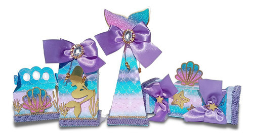 Kit Lembrancinha Festa Luxo Sereia 20 Unidades 0