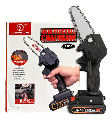 Moto Serra Elétrica À Bateria Lítio Mini 36v Bivolt Portátil 0