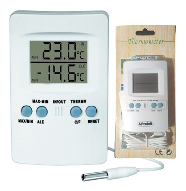 Combo C/3 Termômetro Digital Máx E Mínima C/ Alarme E Cabo 0