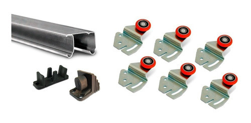 Kit Ducloset Para 3 Puertas Hojas Corredizas Placar 2mt 0