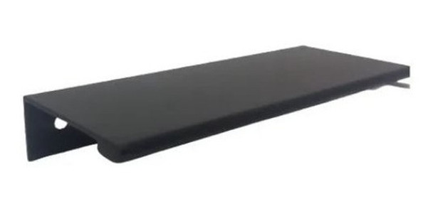 Manija Tirador Mueble Cocina Aluminio Vento Negra 128mm X10u 0