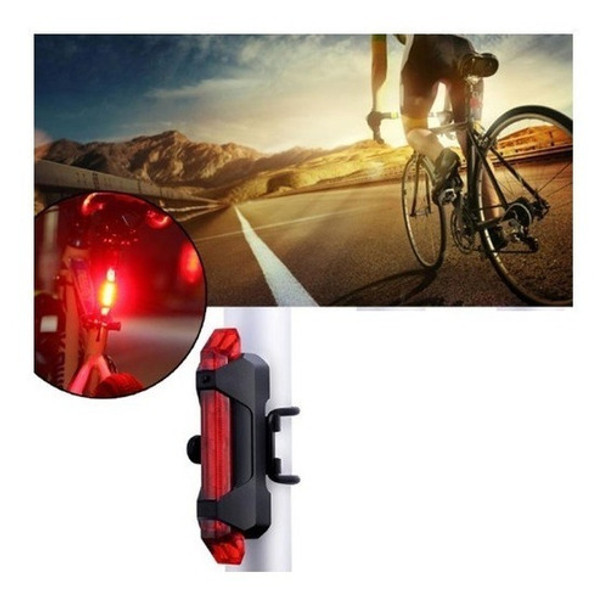 Luz Bicicleta Led Recargable Usb Ciclismo Luces  Roja Usb 0