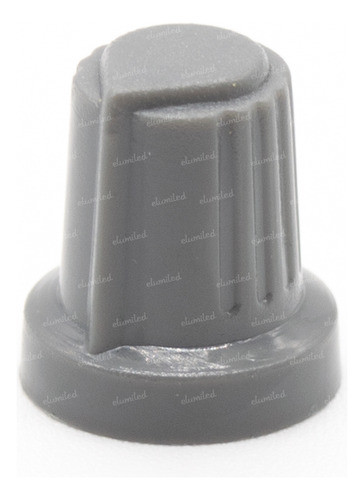 2 Perillas Potenciometro Eje 6mm Estriado Gris 0