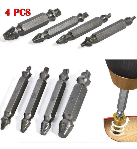 Kit Mecha Macho Extractor De Tornillos Falseado Davidson 4pc 0