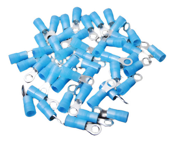 50 Conector Terminal Nylon Anillo Azul 16-14 Ga Awg Calibre 0