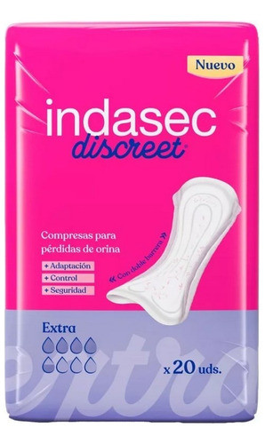 Indasec Discreet Extra Aposito Por 20 Unidades 0