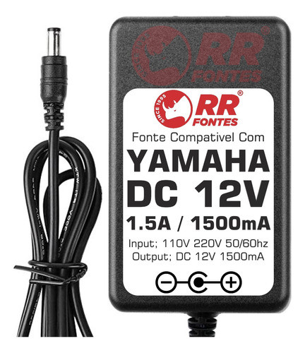 Fonte 12v Pra Teclado Yamaha Pss-680 Psr-e343 Pss-7 Psr-e353 0