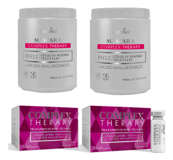 Kit Ossono Complex Therapy Mascara 1kg + Ampollas  X2 0