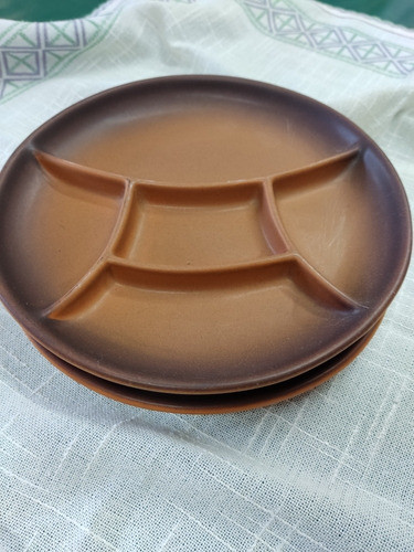 Plato De Cerámica Para Fondue. Varias Reparticiones. Únicos. 0