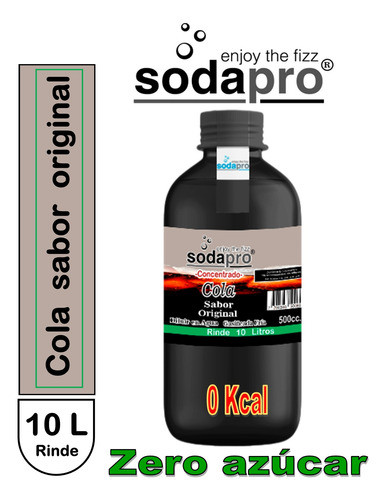 Sodapro Jarabe Concentrado Sabor Cola Zero Bot. X 500cc. 0