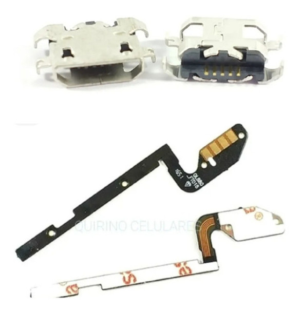 Conector De Carga + Flex Botões  Compatível Com Moto G5 0