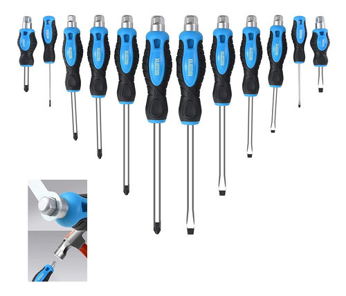 Kit De Destornilladores Magneticos 12 Piezas Phillips/plano 0
