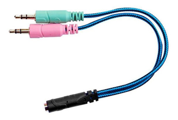 Cable Adaptador Mic + Auricular Para Pc Auricular Original 0