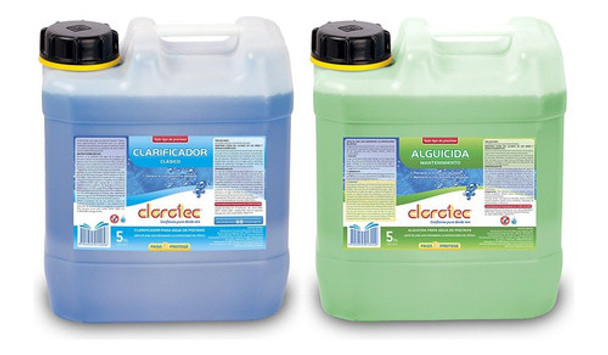 Clarificador 5 L + Alguicida Mantenimiento Clorotec 5 L Mm 0