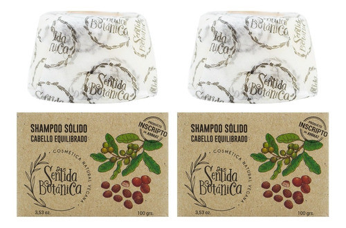 Sentida Botánica Kit X2 Shampoo Solido Equilibrado Vegano 6c 0