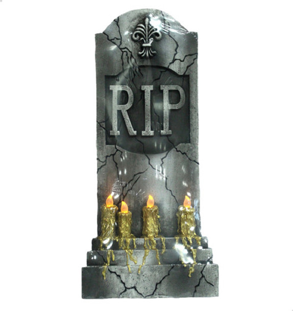 Lapida Cementerio Ritual Velas Led Decoracion Halloween 0