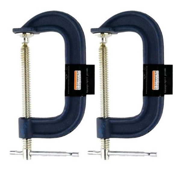 Kit 2 Grampos Tipo C Marceneiro Pesado 5 Polegadas Starfer 0