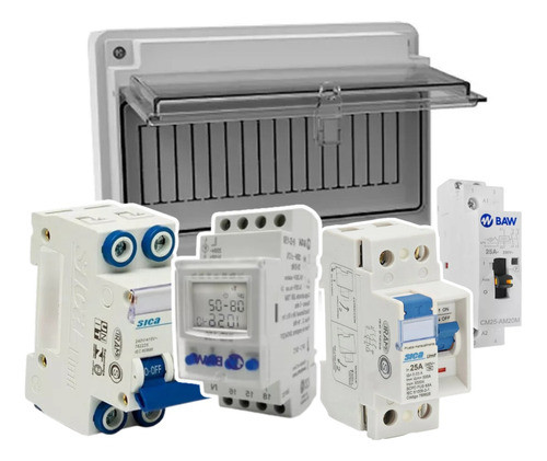 Tablero Automático Manual Para Bomba Pileta Disyuntor Timer 0