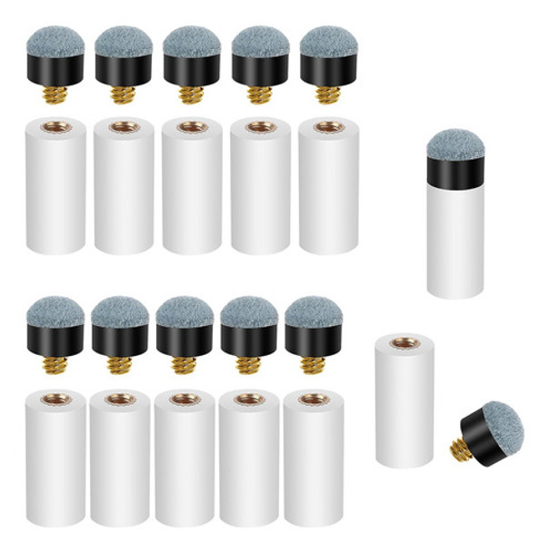 10 Puntas Y Virolas Para Tacos De Billar 12mm 0