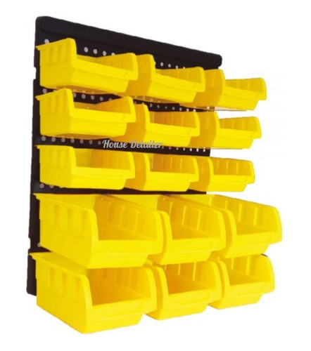 Painel Gaveteiro 15 Caixas Amarelo Pwr Tools 0