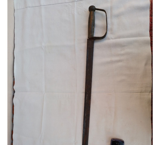 Antiguo Sable De La Policía Milico Empuñadura Bronce 74cm 0