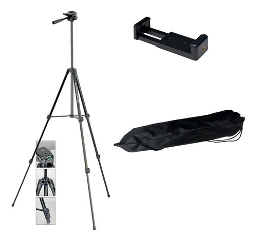 Braun Trípode 200 + Soporte Para Celular 0