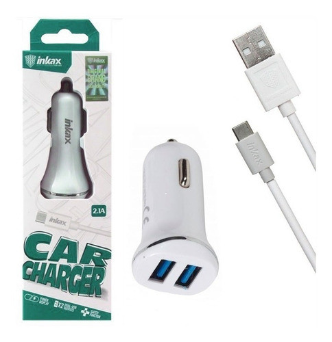 Cargador Celular Para Auto Tipo C Cable Incluido 2 Usb 0