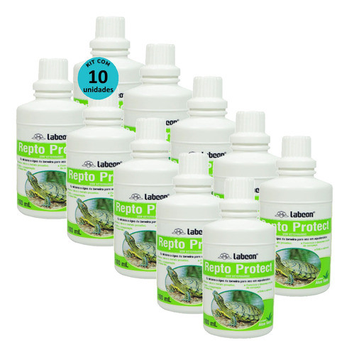 Kit 10 Alcon Labcon Reptoprotect 100ml-condicionador De Águ 0