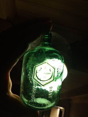 Flotante De Vidrio Para Depósito Marca Díaz Verde Botellita 0