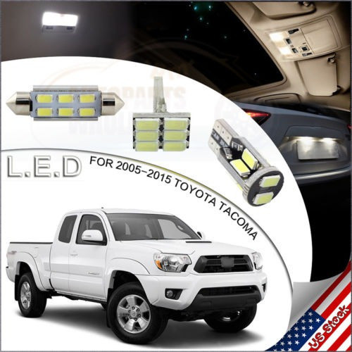 9pcs Led Bombillas Luces Interiores Paquete Kit Blanco Para 0