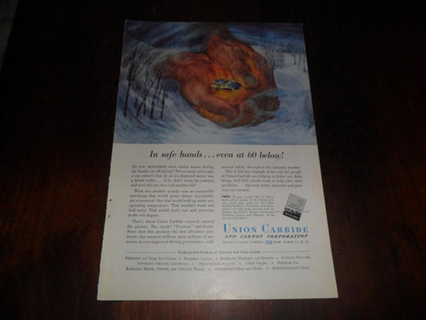 Antigua Publicidad 1949 Union Carbide 0