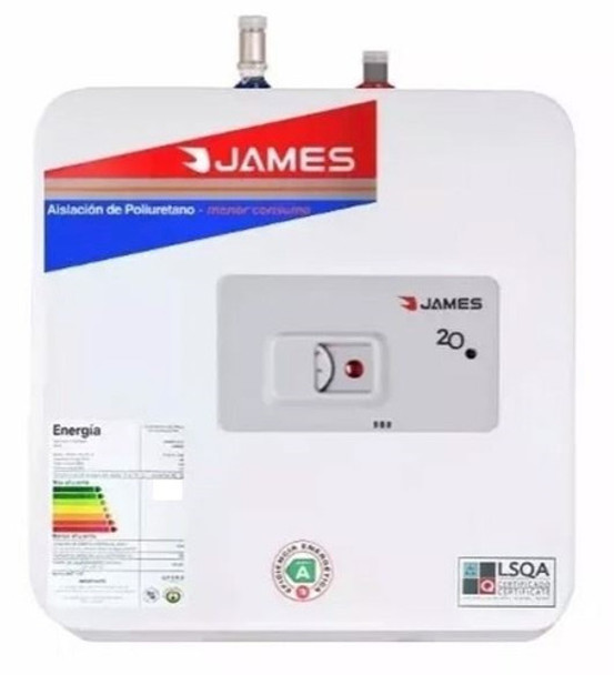 Calefon Termotanque James 20 Lts Salida Superior Bajomesada 0