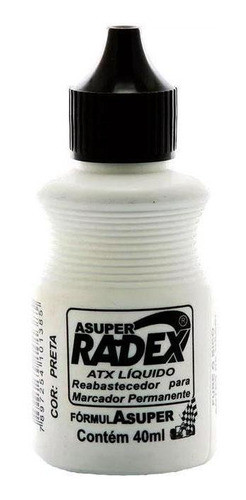 Reabastecedor Para Pincel Permanente Radex Preto - 40ml 0