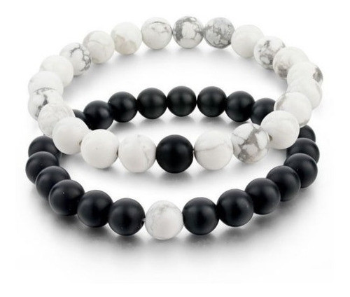 Distancia Pulseras Parejas/amigos Negro Blanco Paquete De Pi 0