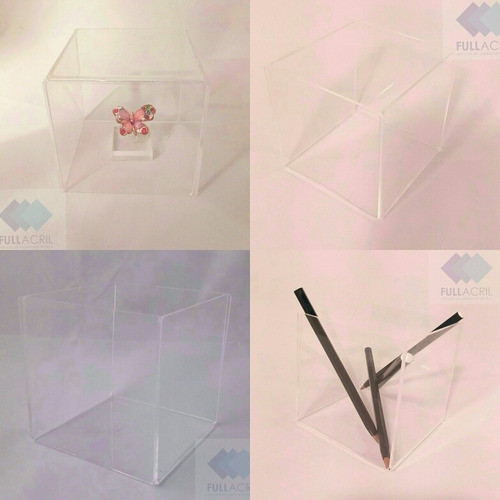Caja Cubo Multiusos Acrílico 10x10cm 0