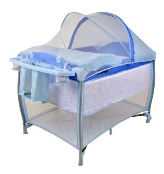 Berço Portátil New Aconchego Blue 5136 Burigotto 0