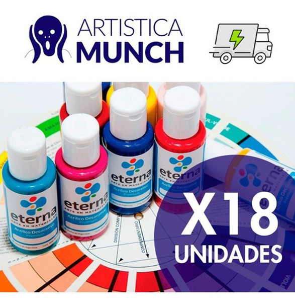 Acrilico Decorativo Eterna De 50ml X 18unidades 0