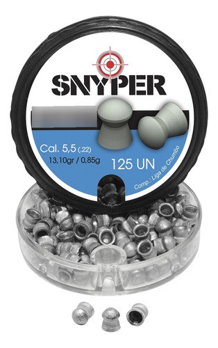 Kit 50 Chumbinho Snyper Diabolô 5.5mm 0