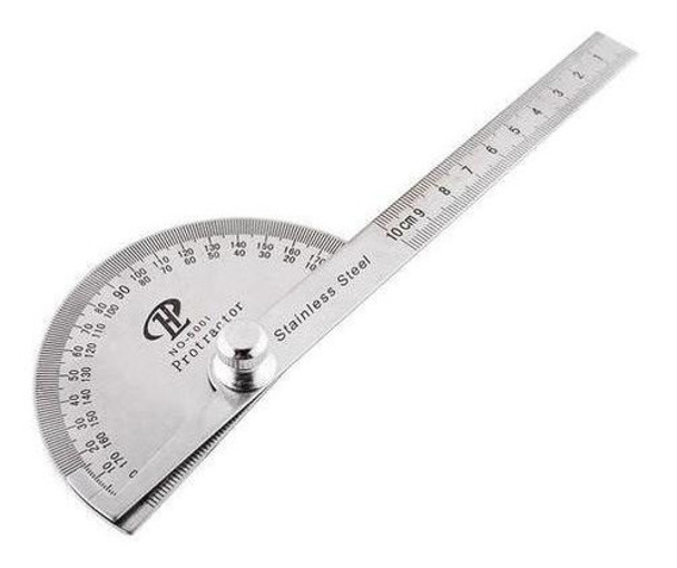 Goniometro Regla 100 Mm C/transportador 180° Ruhlmann Prof 0