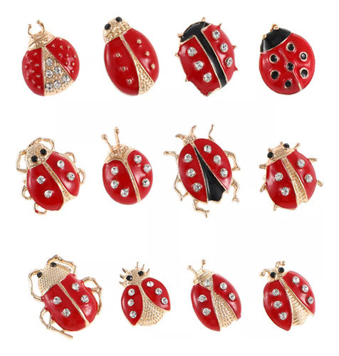 Broche De 12 Peças, Broche Decorado Com Insetos 0