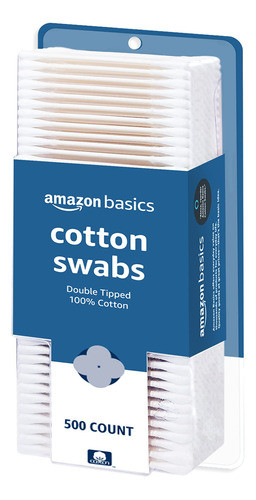 Cotonetes De Algodão Amazon Basics 500 Unidades 0
