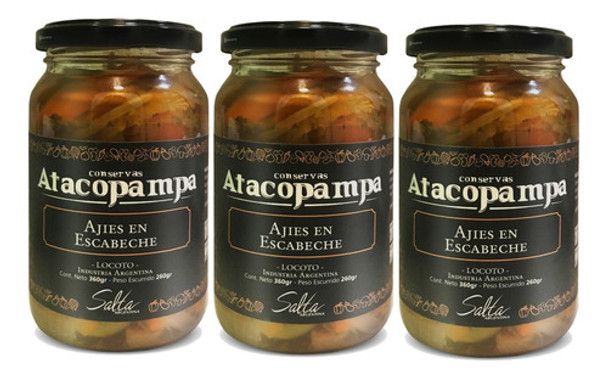Ajies En Escabeche Locoto Conserva Salta Atacopampa 360g X3 0