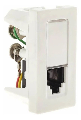 Tomada Para Telefone Rj11 Sem Placa 4 Fios - Branca - Pial 0